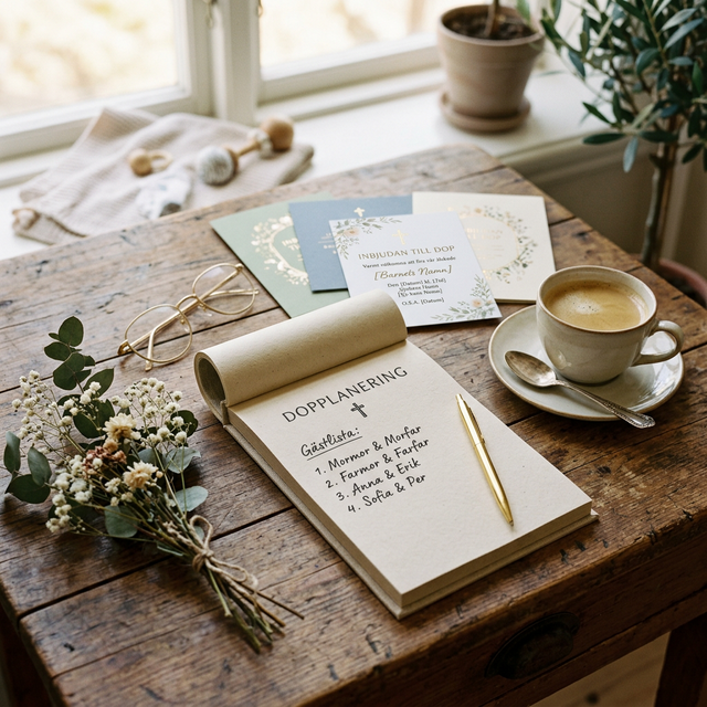 Checklista inför dopet